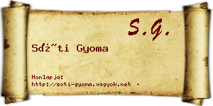 Sóti Gyoma névjegykártya
