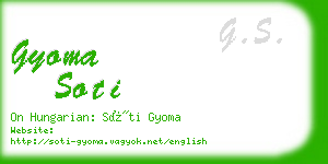 gyoma soti business card